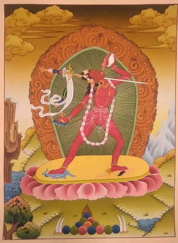 Thangka tibétain de Vajrayogini