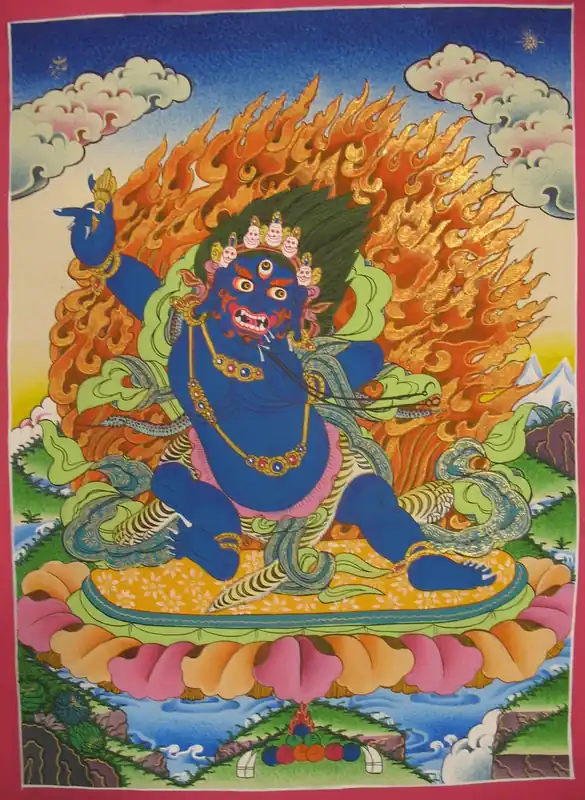 Thangka bouddhiste de Vajrapani