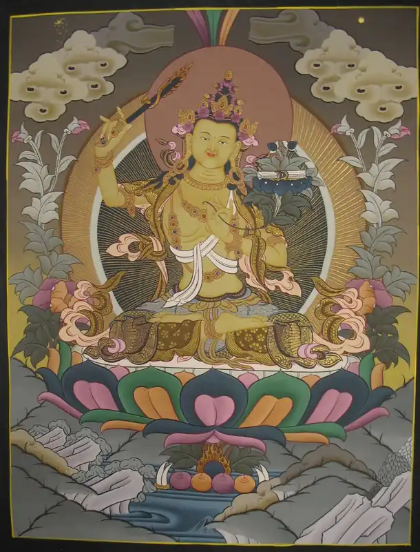 Art bouddhiste Thangka de Manjushri
