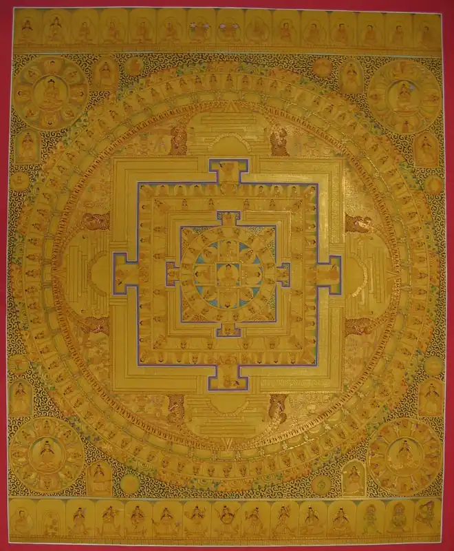 Thangka du Mandala du Bouddha Tibétain