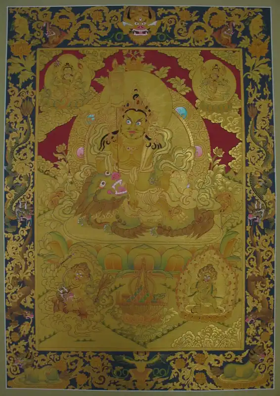 Thangka tibétain de Pancha Sethi Dzambala