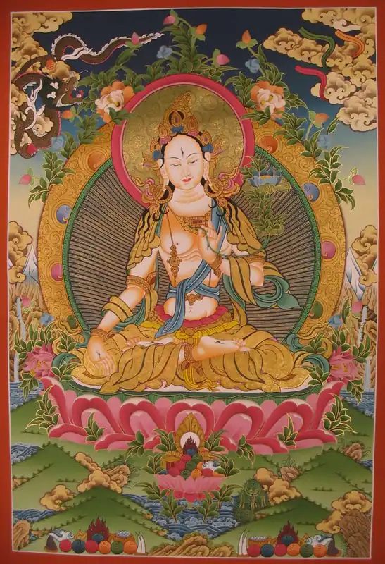 Art traditionnel Thangka de Tara Blanche