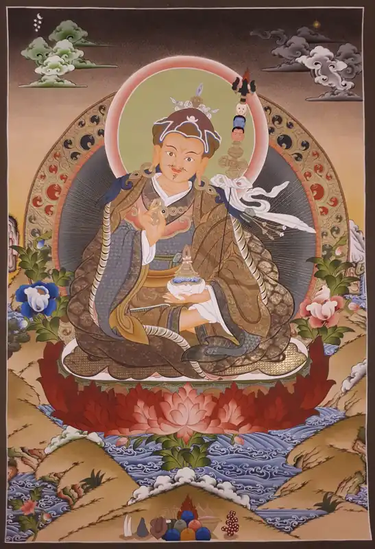 Guru Padmasambhava Thanka tibétain