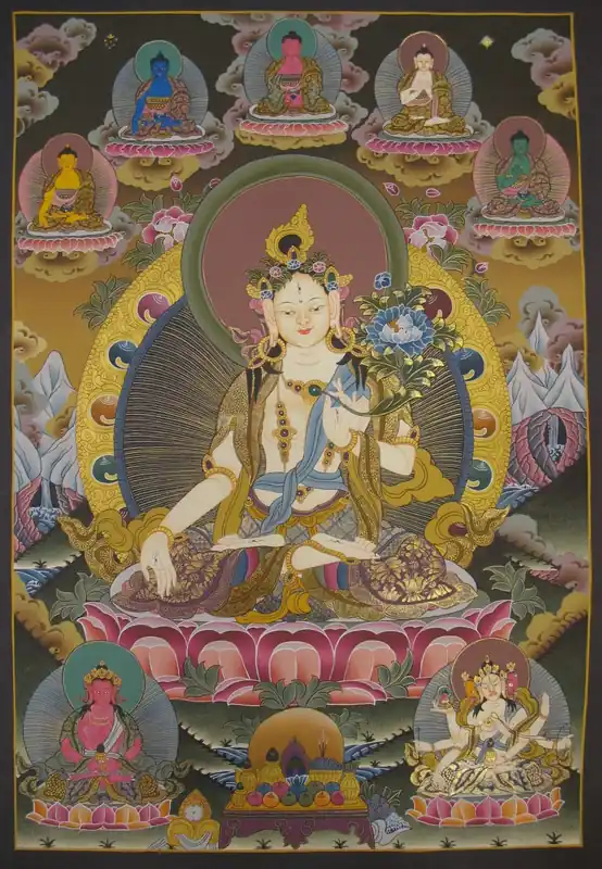 Tara Blanche et les Cinq Bouddhas Dhyani