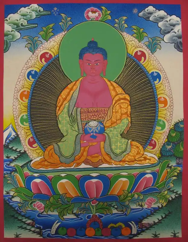 Thangka bouddhiste d’Amitabha Bouddha