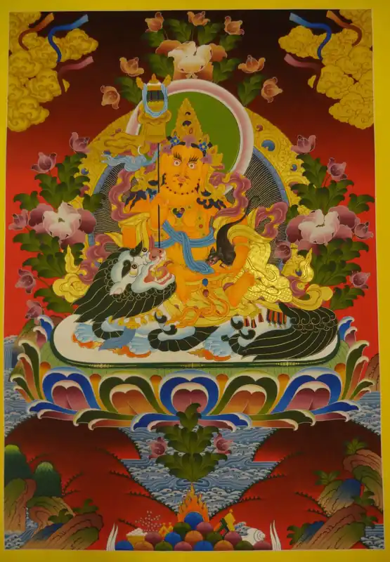 Thangka tibétain de l’art de la peinture de Dzambala