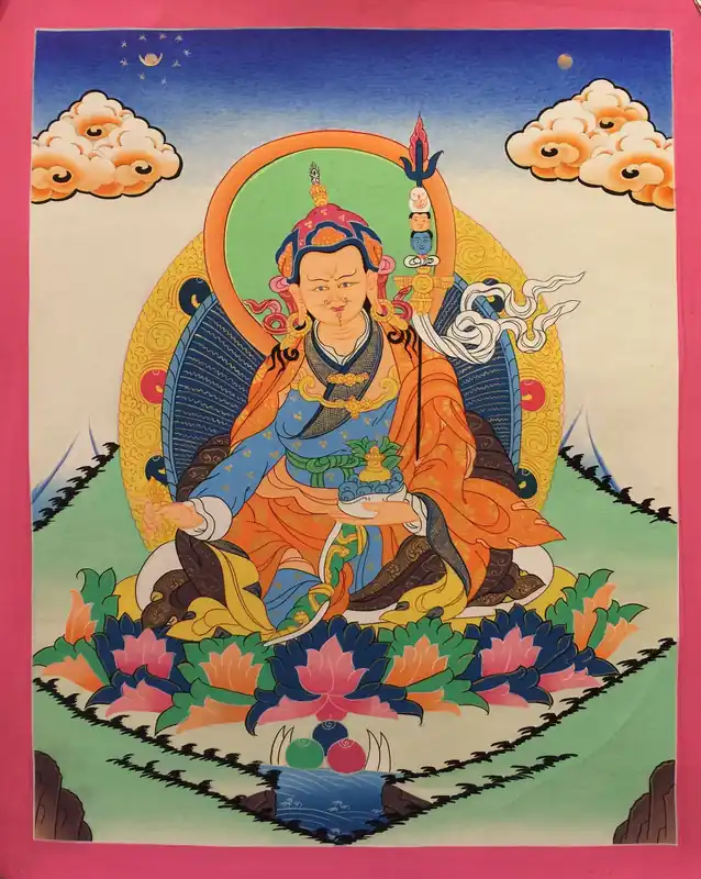 Thangka traditionnelle de Guru Rinpoche