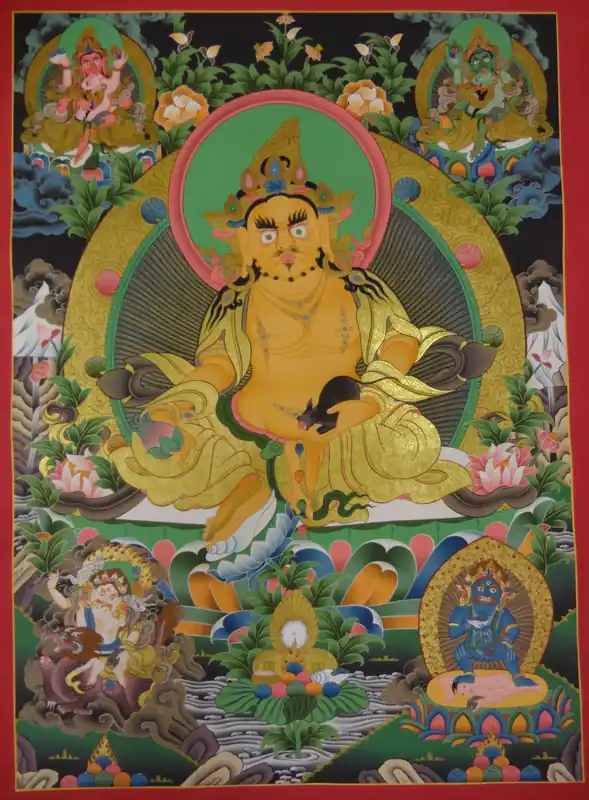 Thangka traditionnelle des Cinq Dzambalas