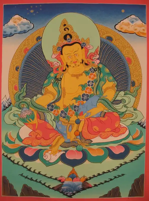 Thangka traditionnelle de Dzambala