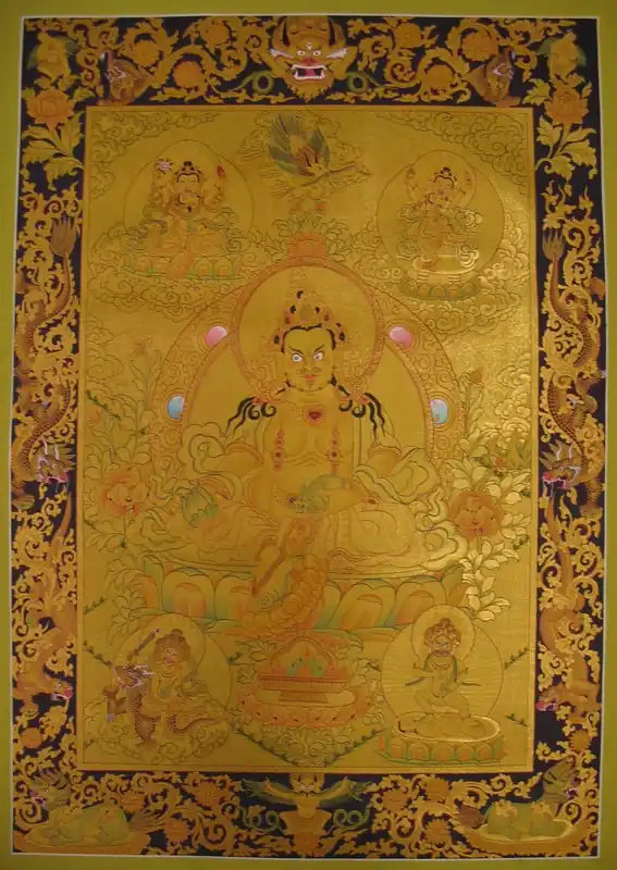 Thangka tibétain des Cinq Dzambalas