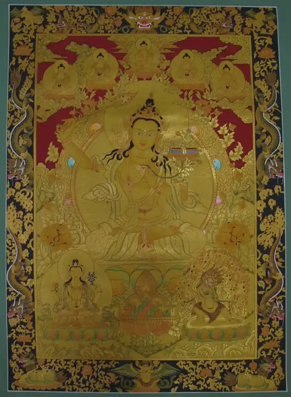 Manjushri avec les Pancha Bouddha – Art tibétain