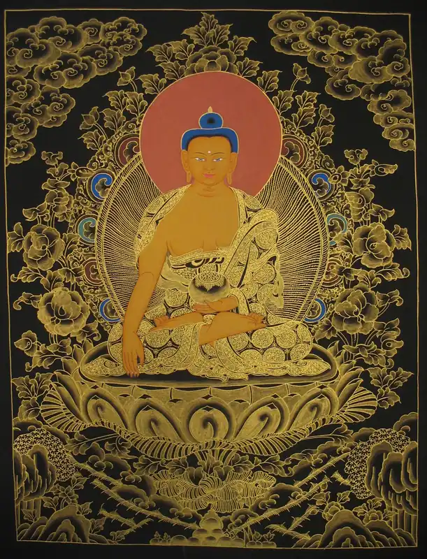 Peinture sur rouleau de Shakyamuni Bouddha
