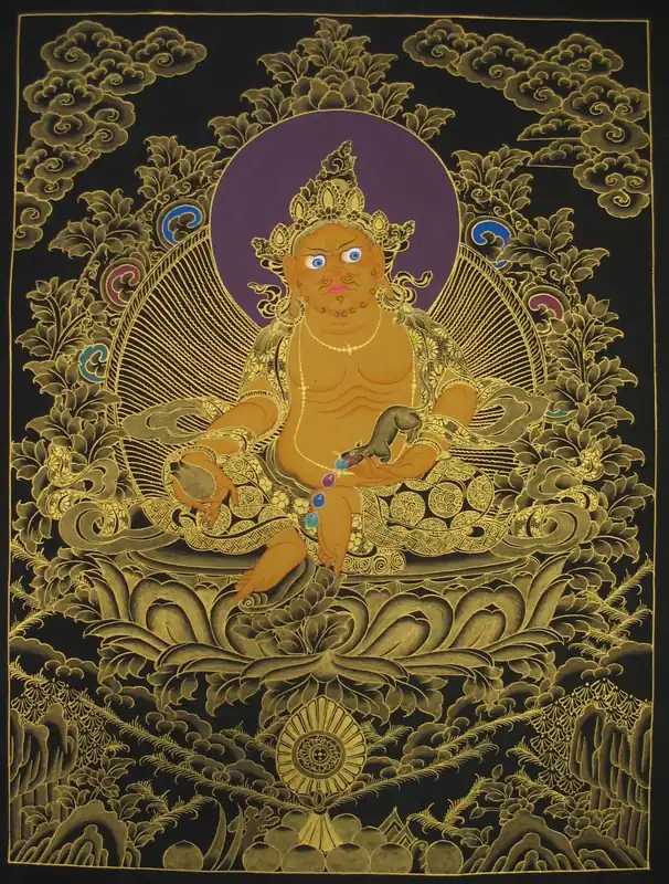 Thangka traditionnel de Dzambala