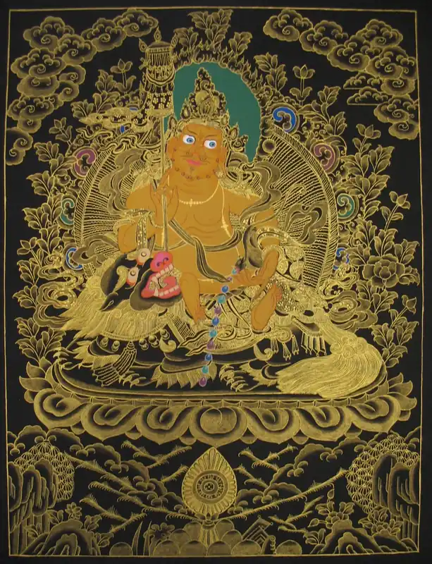 Peinture de Dzambala dans l’art du Thangka