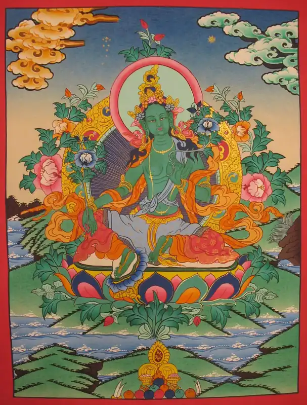 Peinture de Thangka de Syama Tara