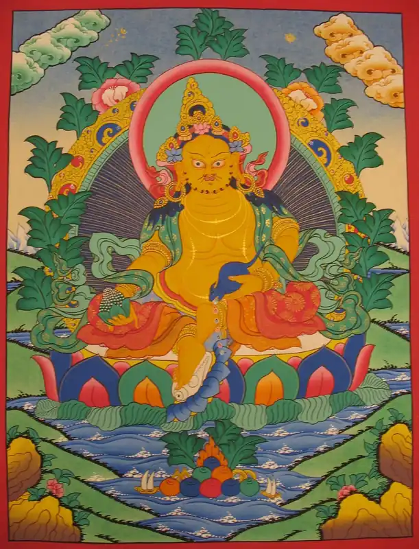 Thangka bouddhiste de Dzambala
