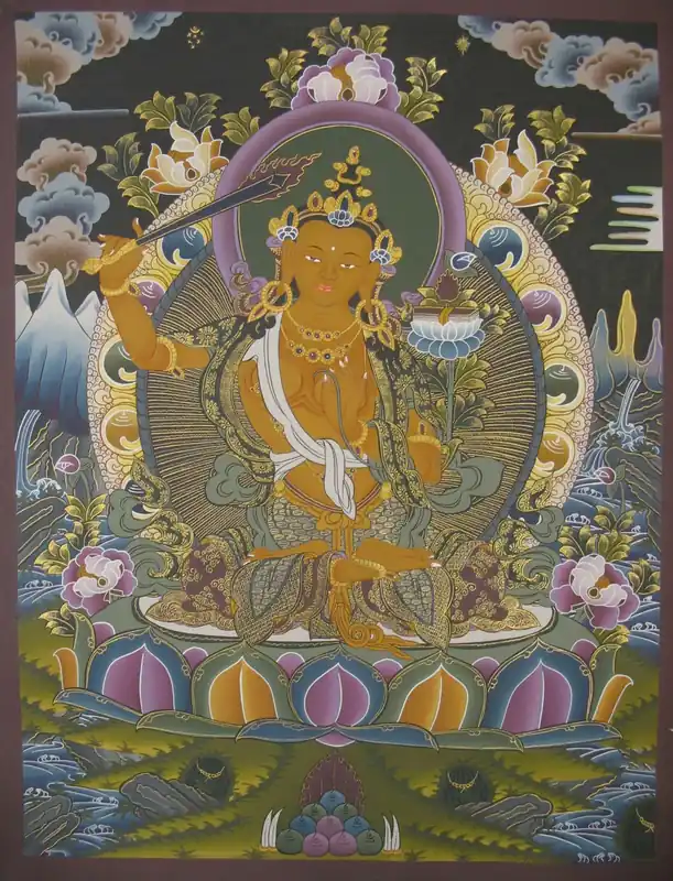 Thangka de Manjushree du Népal