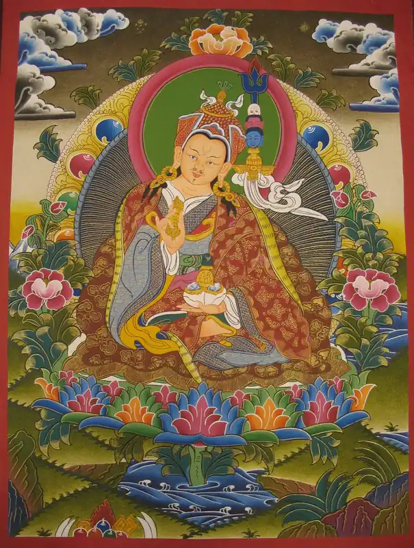 Thangka tibétain du Guru