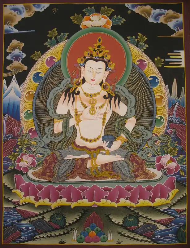 Art du Thangka de Vajrasattva
