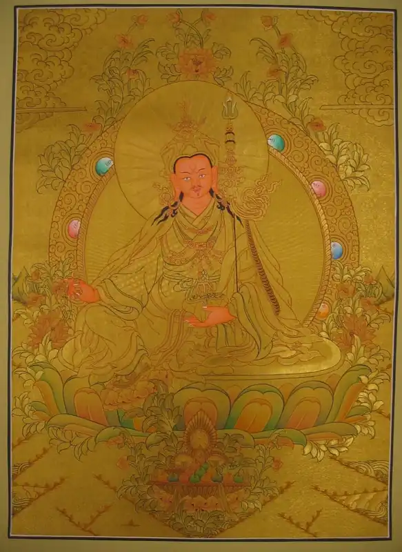 Thangka du Guru Rinpoche en or