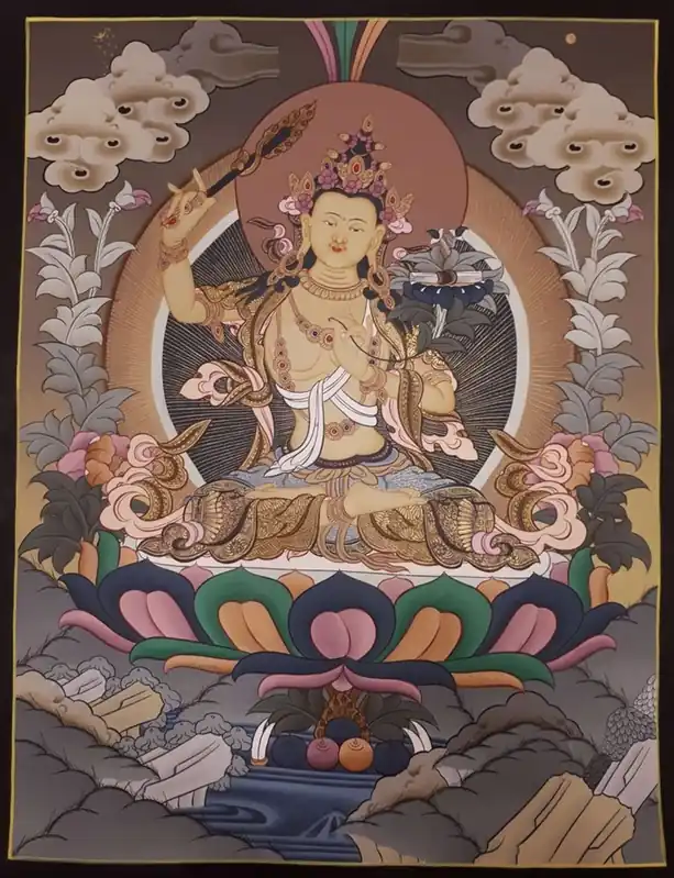 Thangka bouddhiste de Manjushree