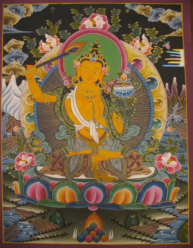 Art du Thangka de Manjushri