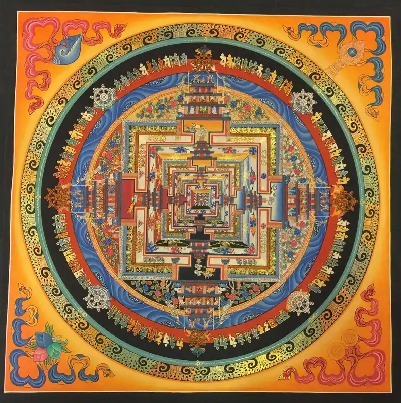 Le Mandala de méditation jaune du Kalachakra