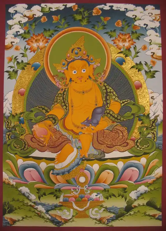 Thangka tibétain de Dzambala