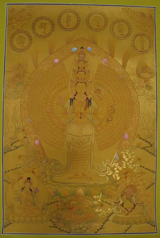 Lokeshvara avec des symboles auspicieux
