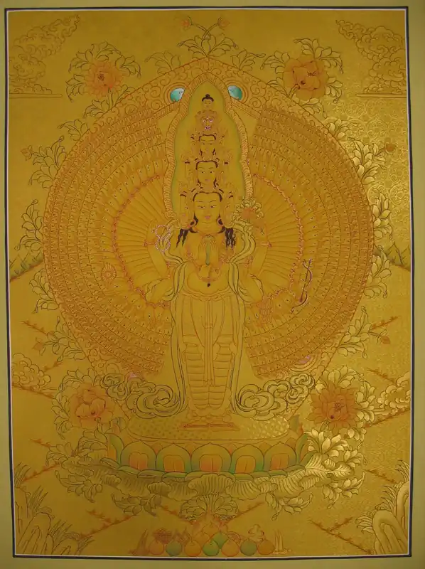 Peinture sur rouleau de Lokeshvara