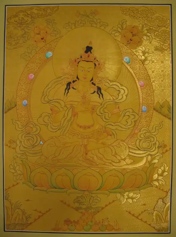 Peinture sur rouleau de Vajrasattva.