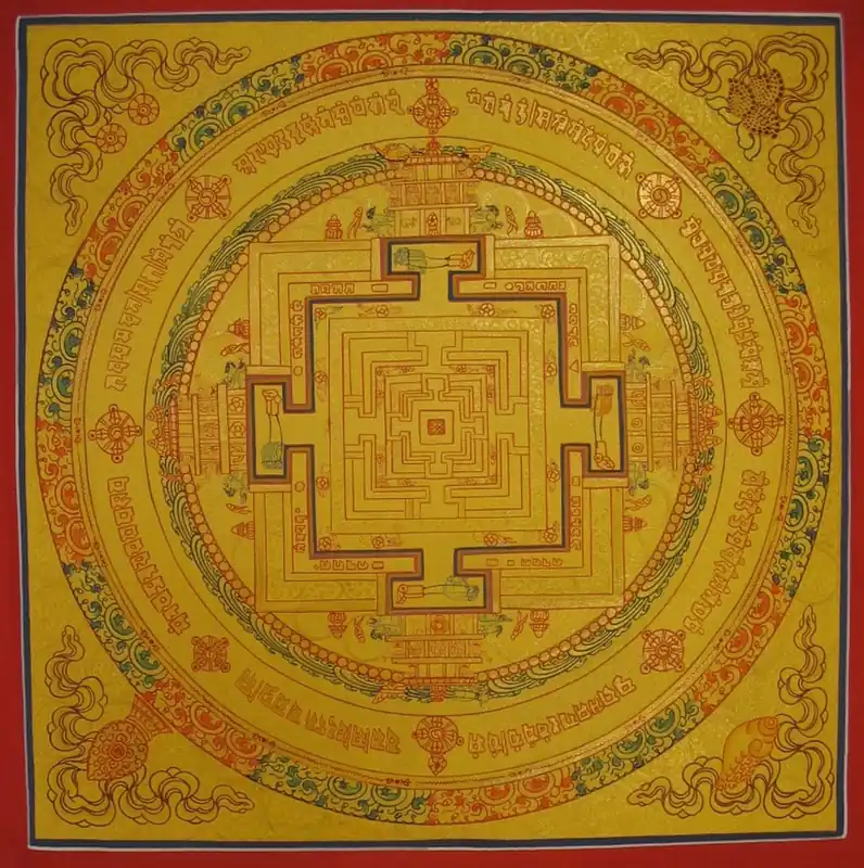 Le Mandala Rituel Doré de Kalachakra