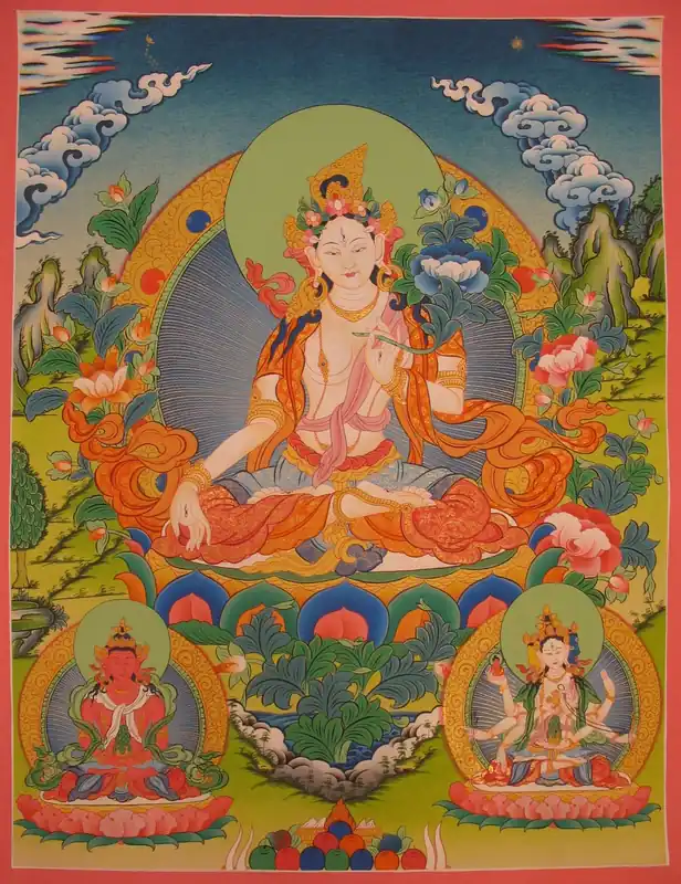 Rituel de la Thangka de la Tara Blanche