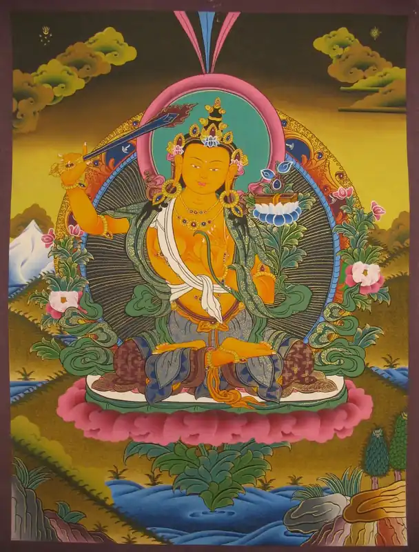Thangka bouddhiste de Manjushree