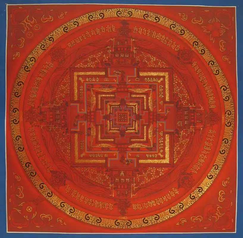 Le mandala tibétain du Kalachakra rouge