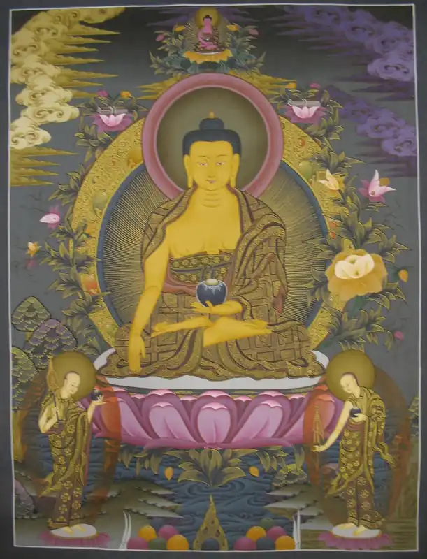 Shakyamuni avec le Bouddha Amitabha