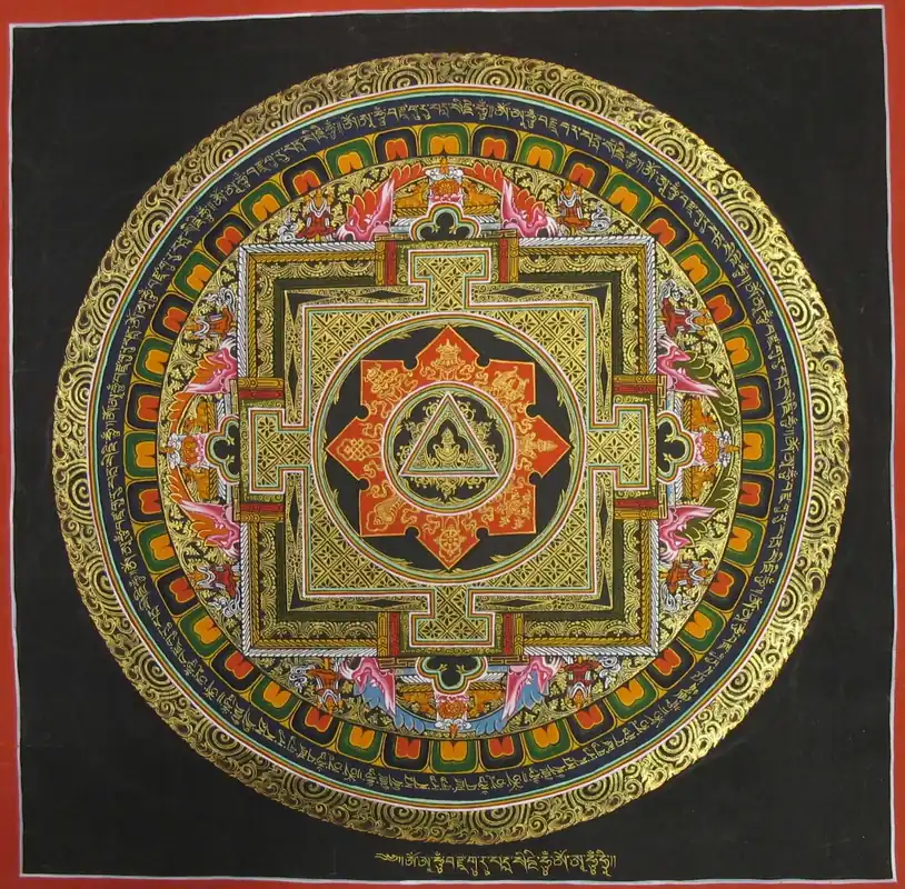 Om rituel mandala art