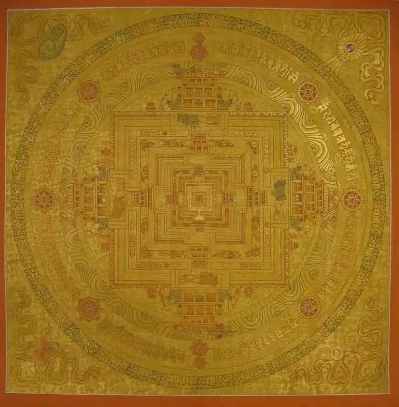 Le Mandala tibétain du Kalachakra doré