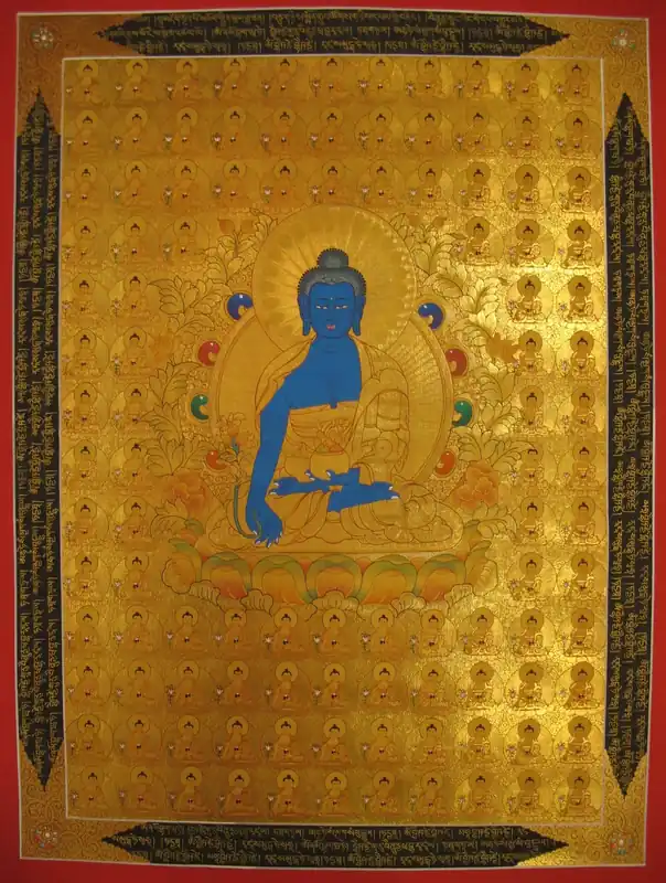 Bouddha de la Médecine avec 108 Bouddhas de la Médecine