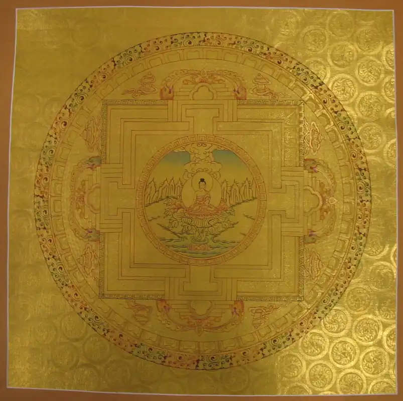 Mandala doré de Shakyamuni