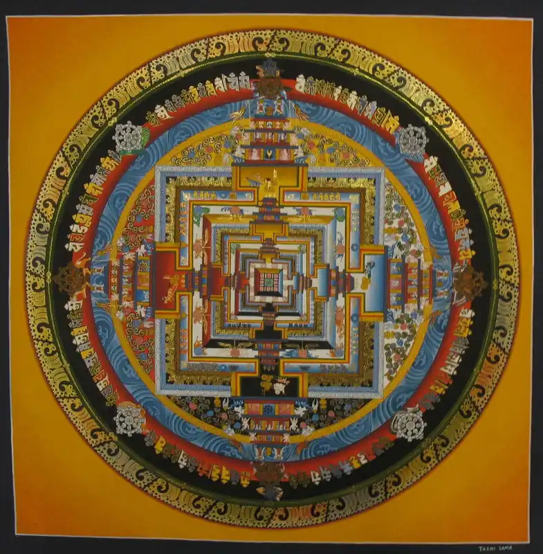 Peinture rituelle de Kalachakra