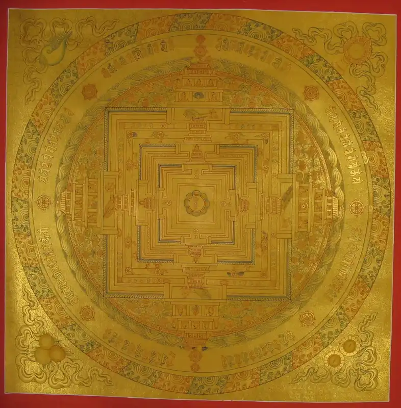 Le Mandala Rituel du Kalachakra Doré