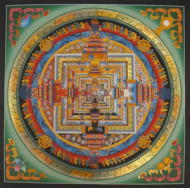 Le Mandala Kalachakra vert clair