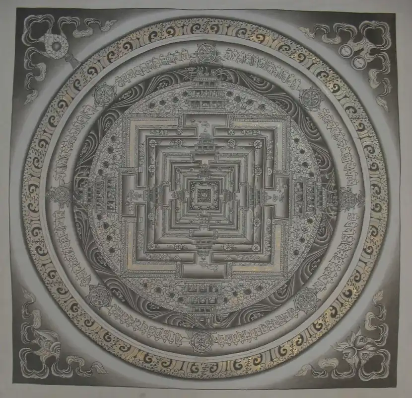 Mandala de Kalachakra Gris