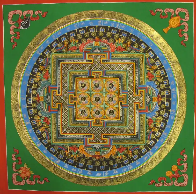 Mandala traditionnel tibétain des Navagraha
