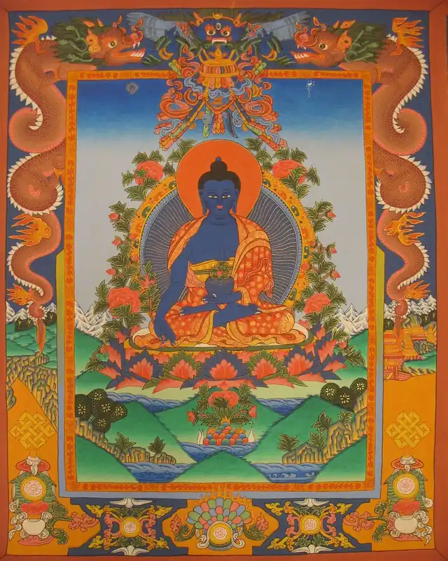 Peinture du Bouddha de Médecine
