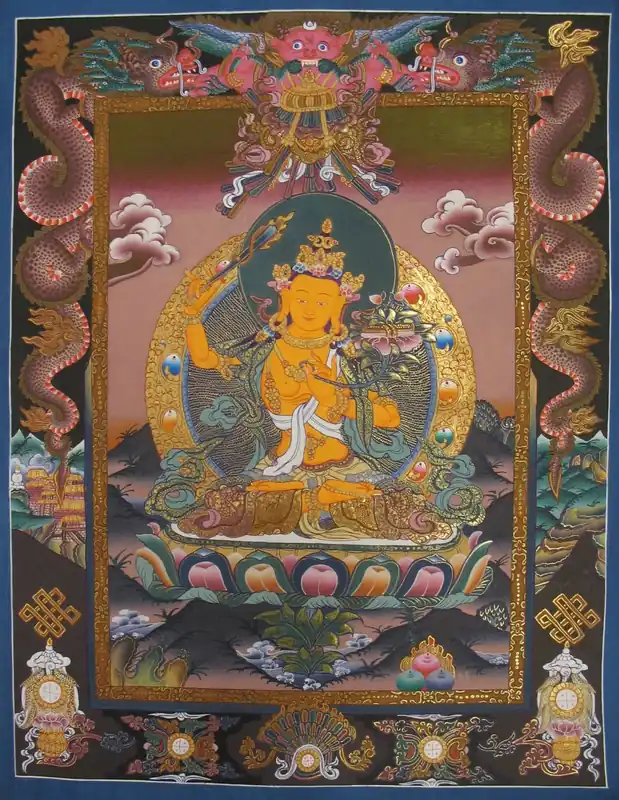 Thangka tibétain de Manjushree