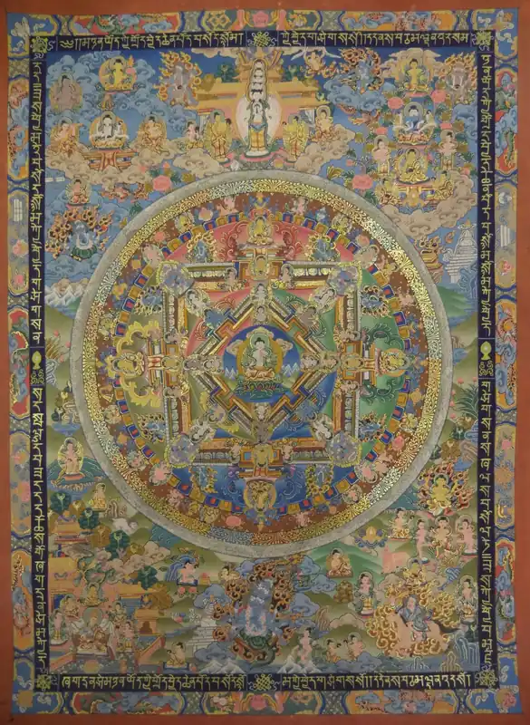 Art rituel du Mandala de Bouddha