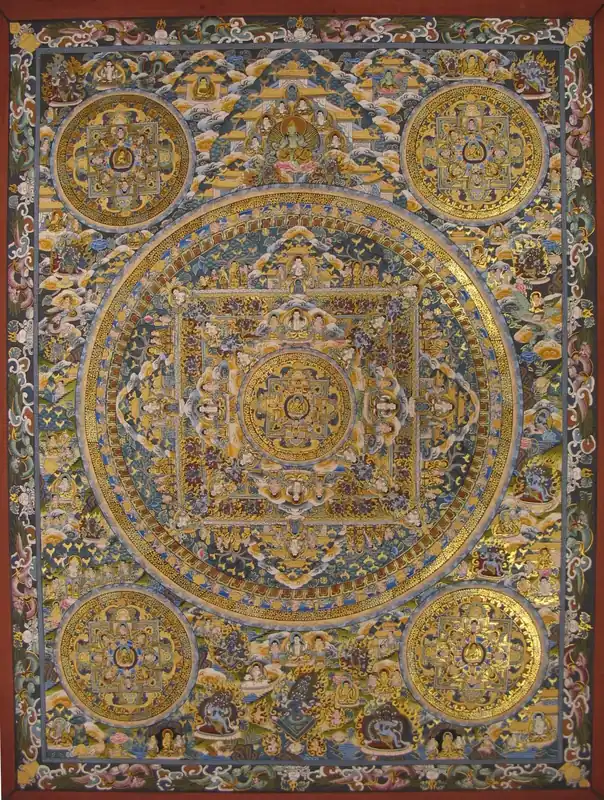 Le mandala de Bouddha Thangka