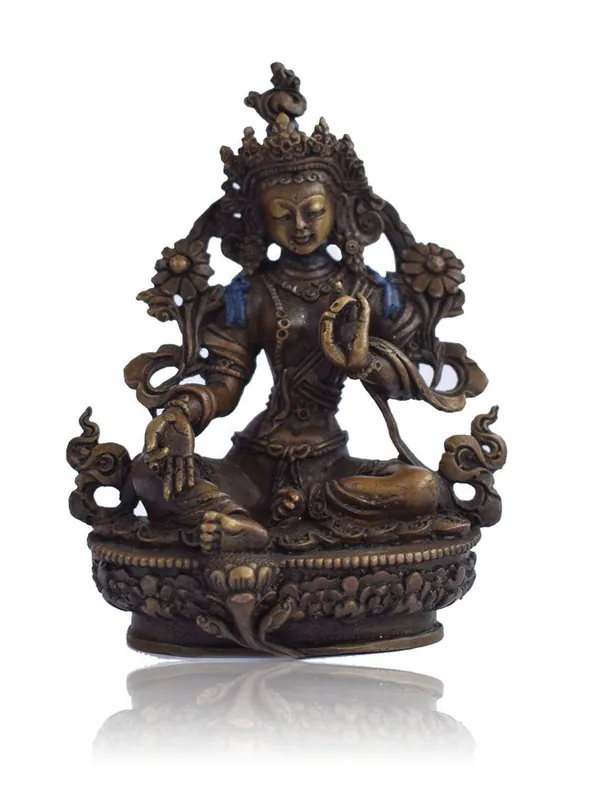 Statue rituelle de la déesse Verte Tara – Cuivre